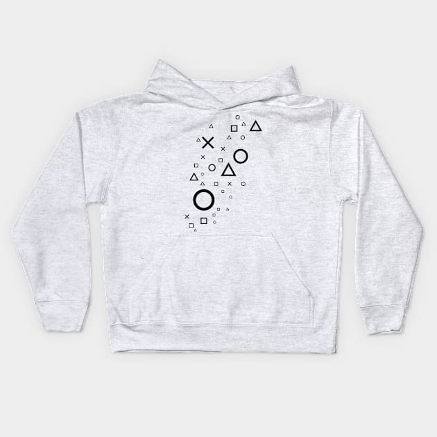 Black Playstation Magic Kids Hoodie by XOOXOO